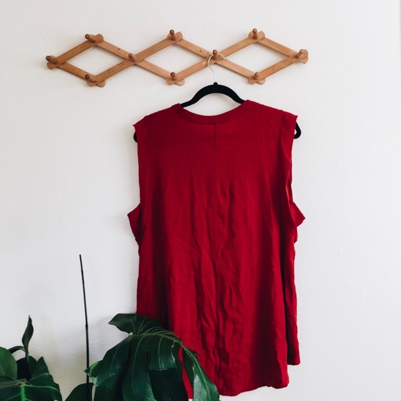 Burnt Orange High Low Sleeveless Tank - Picture 6 of 6